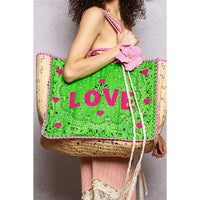 Love Bandana Quilted Tote Bag