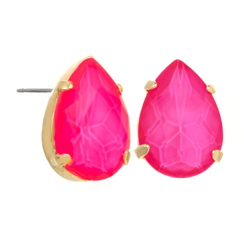 Lumi Studs in Electric Pink