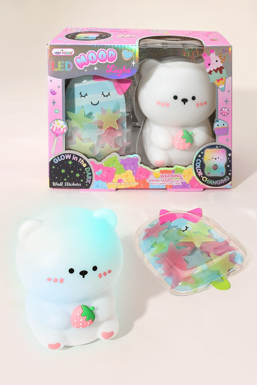 Hot Focus - Kids Bear/Strawberry Led Night Mood Light