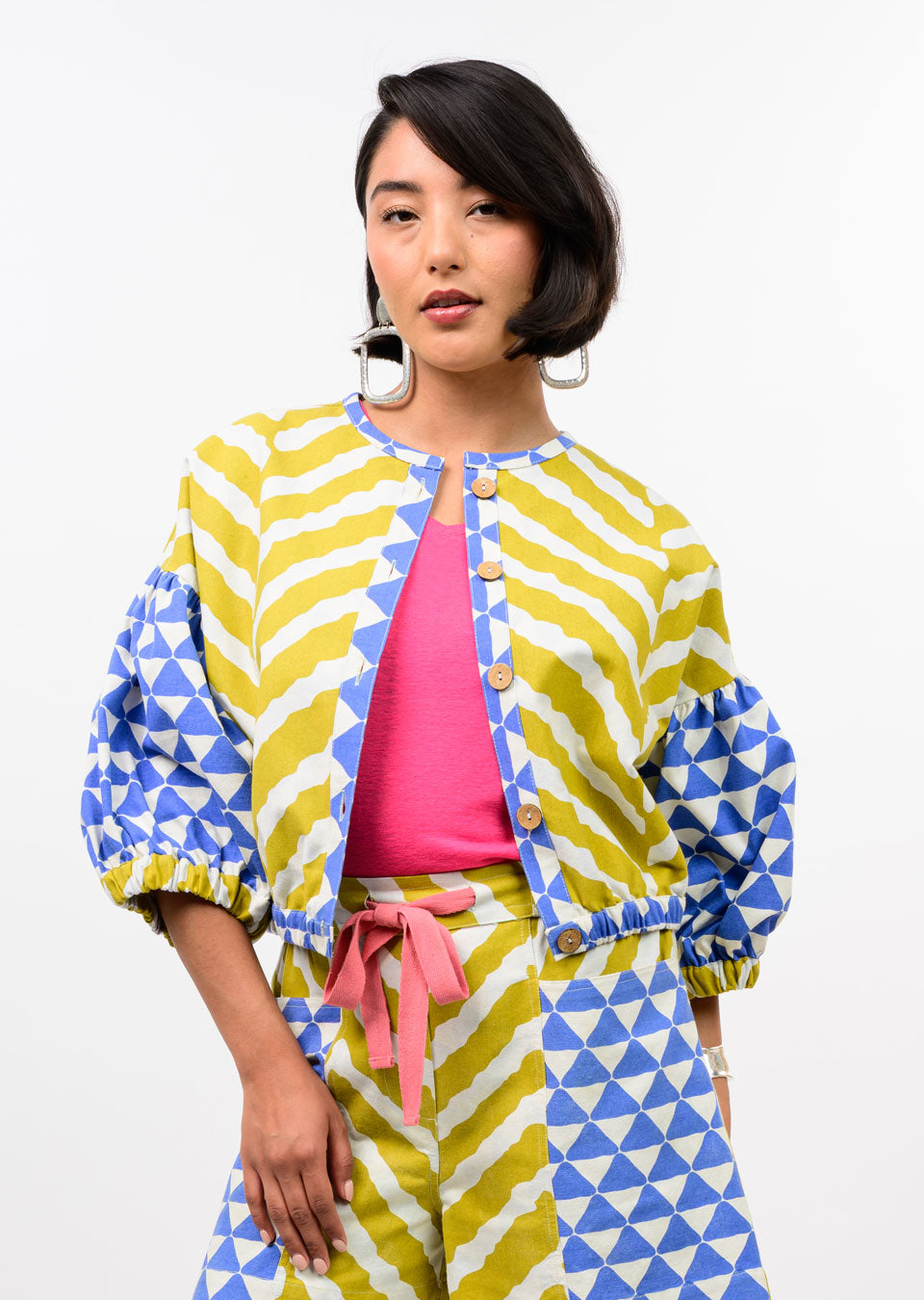 Mustard Zebra Print Jacket Top