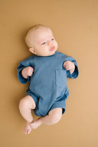 Little One Shop - Bluebird Pocket Romper