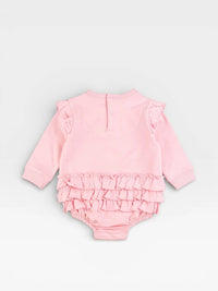 Baby Girls Pink Ruffle Rompers