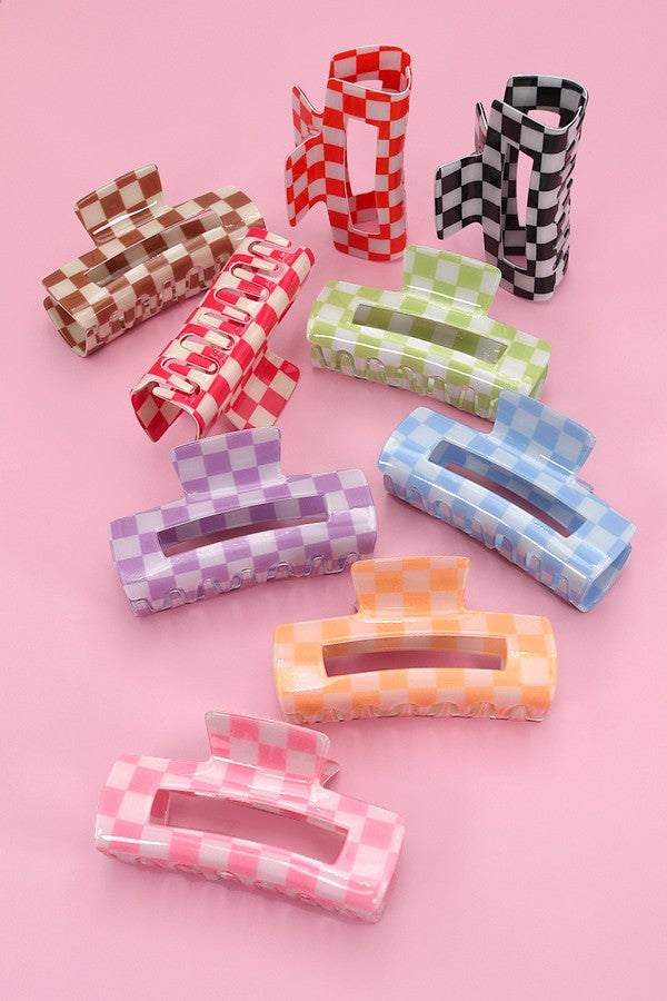 Checkered Hair Clips