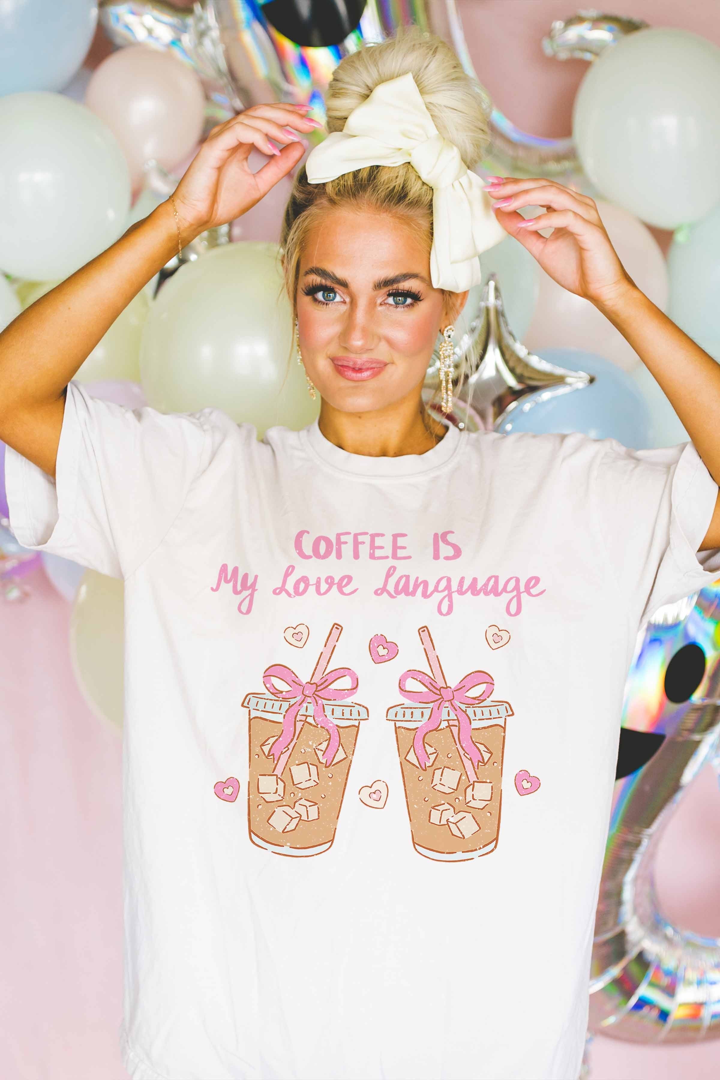 Coffee My Love Language Oversized Graphic Tee