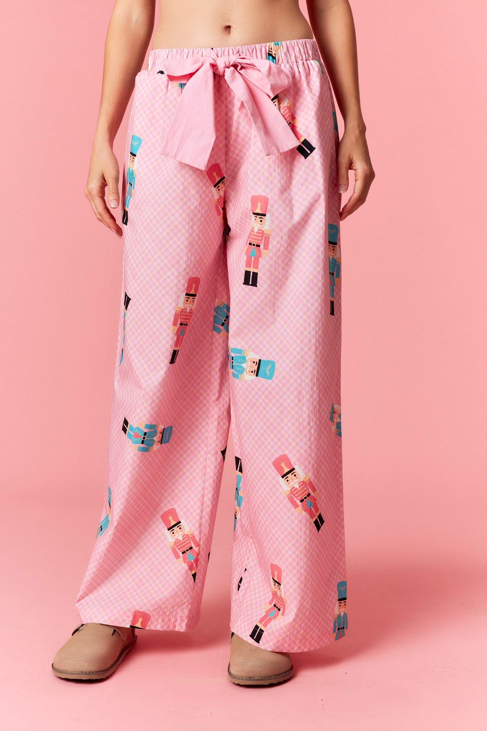 Holiday Toy Soldier Printed Cotton Poplin Pj Pants