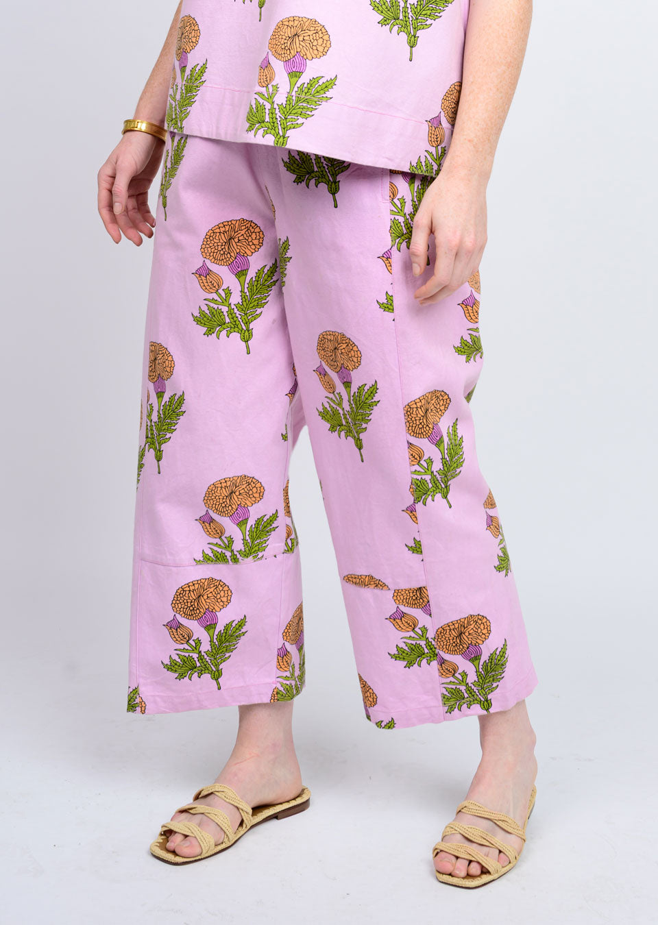 Pink Mum Barrel Pants
