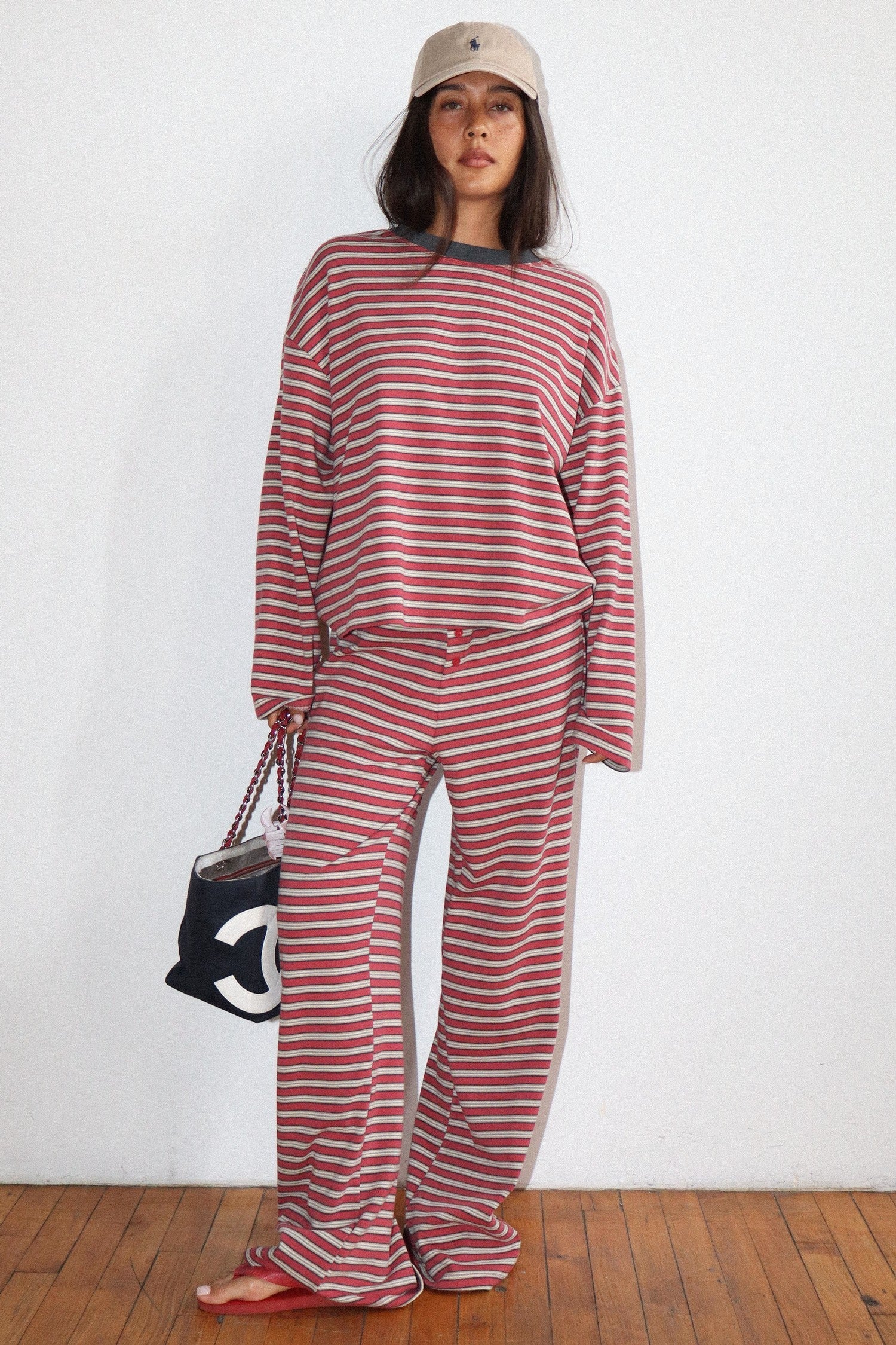 Red Striped Lounge Set