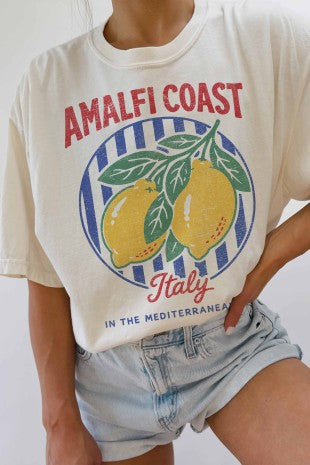 Amalfi Coast Italy Oversized Graphic Tee