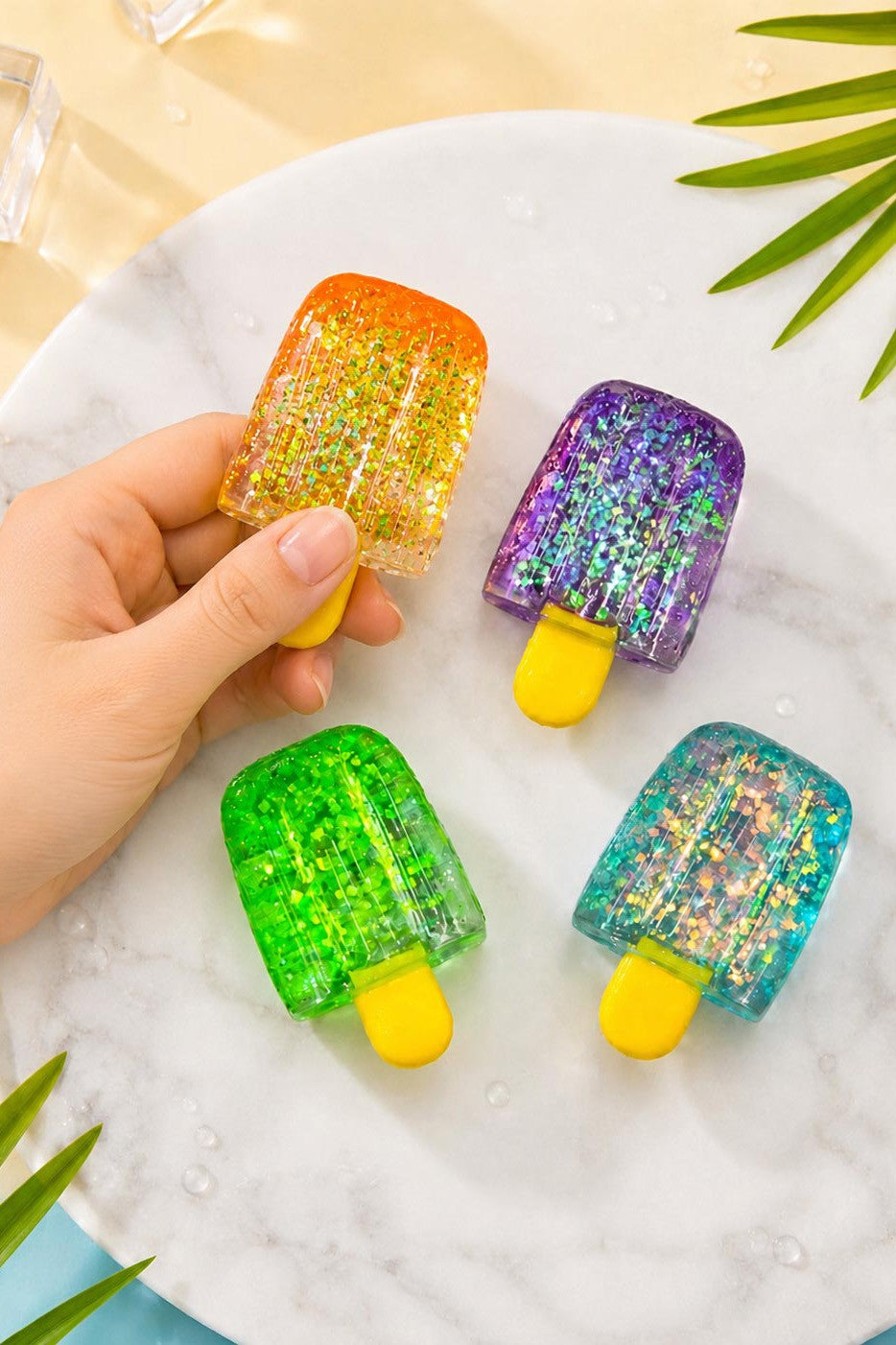 Glitter Popsicle Squeeze Squishy Stress Relief Toy