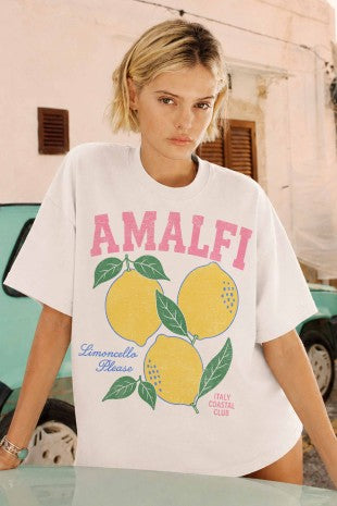 Amalfi Coastal Club Oversized Graphic Tee
