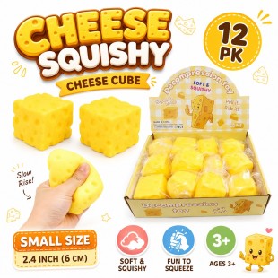 Cheese Cube Squishy Squeeze Toy Sensory