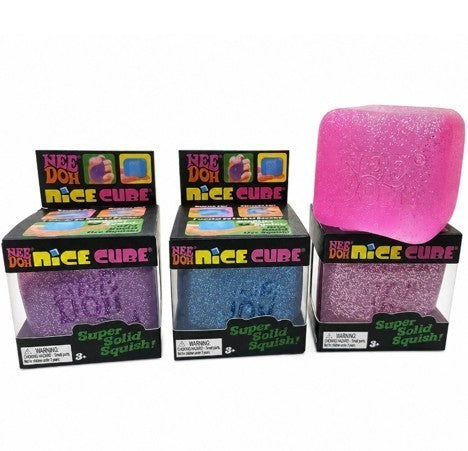 Premium Big Block Ice Cube Squishies Toys Glitter
