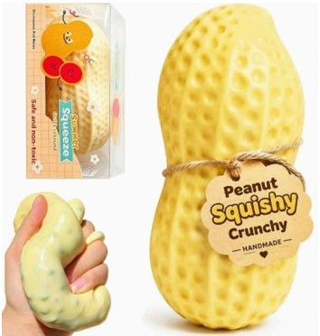 Peanut Squishy, Crunchy Squishy, Slow Rising Squishy Fidget