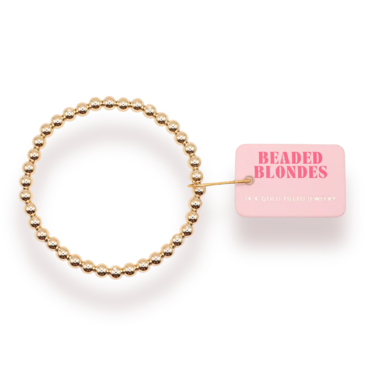 Beaded Blondes: 5mm Gold Beaded Bracelet