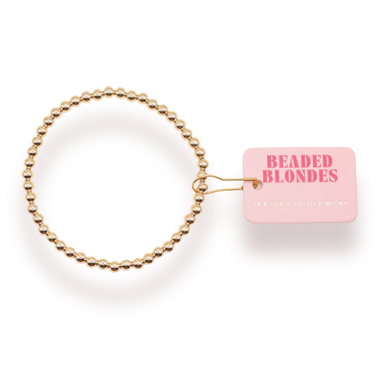 Beaded Blondes: 4MM Gold Bracelet