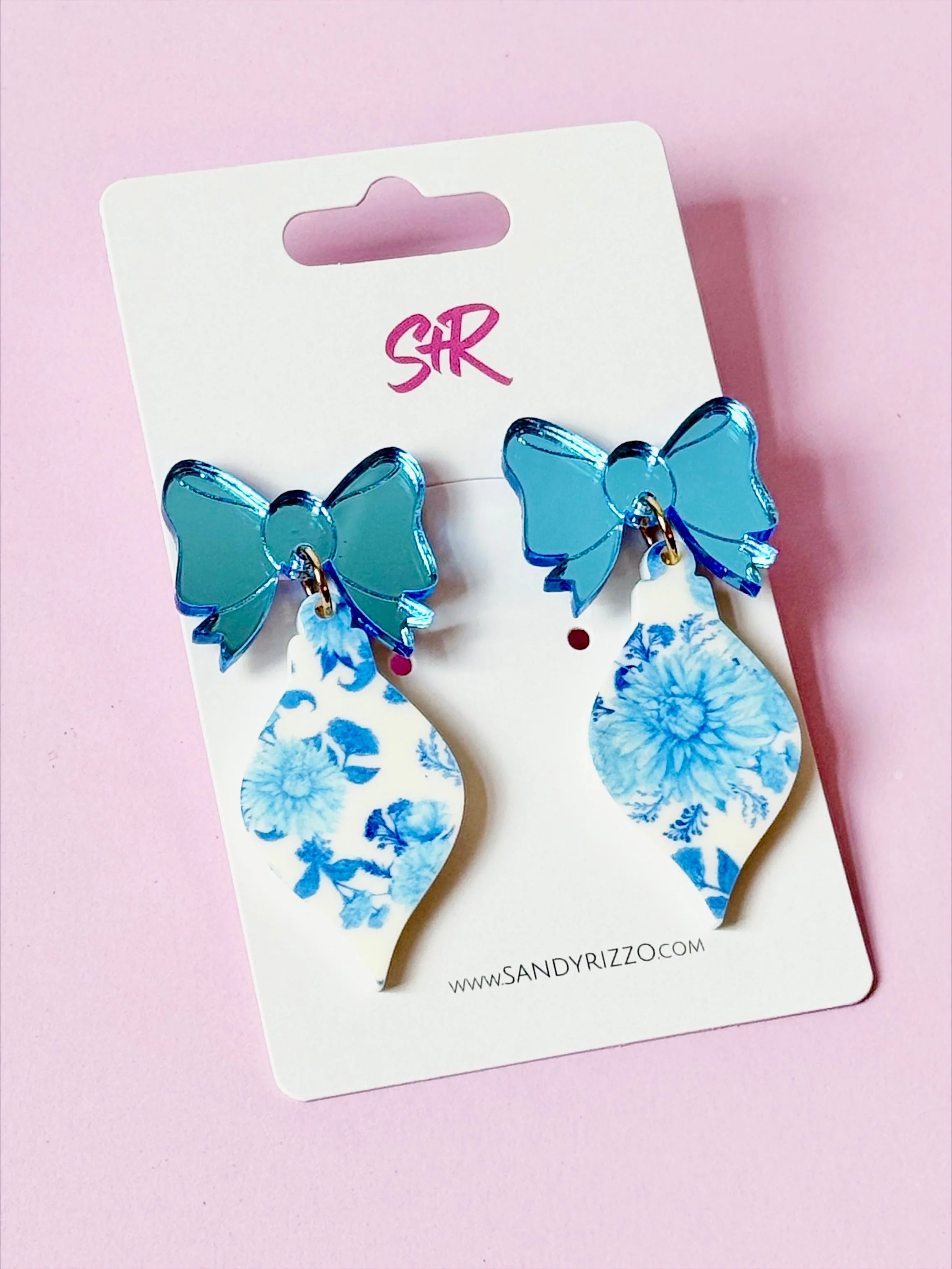 Blue Willow Ornament with Blue Bow