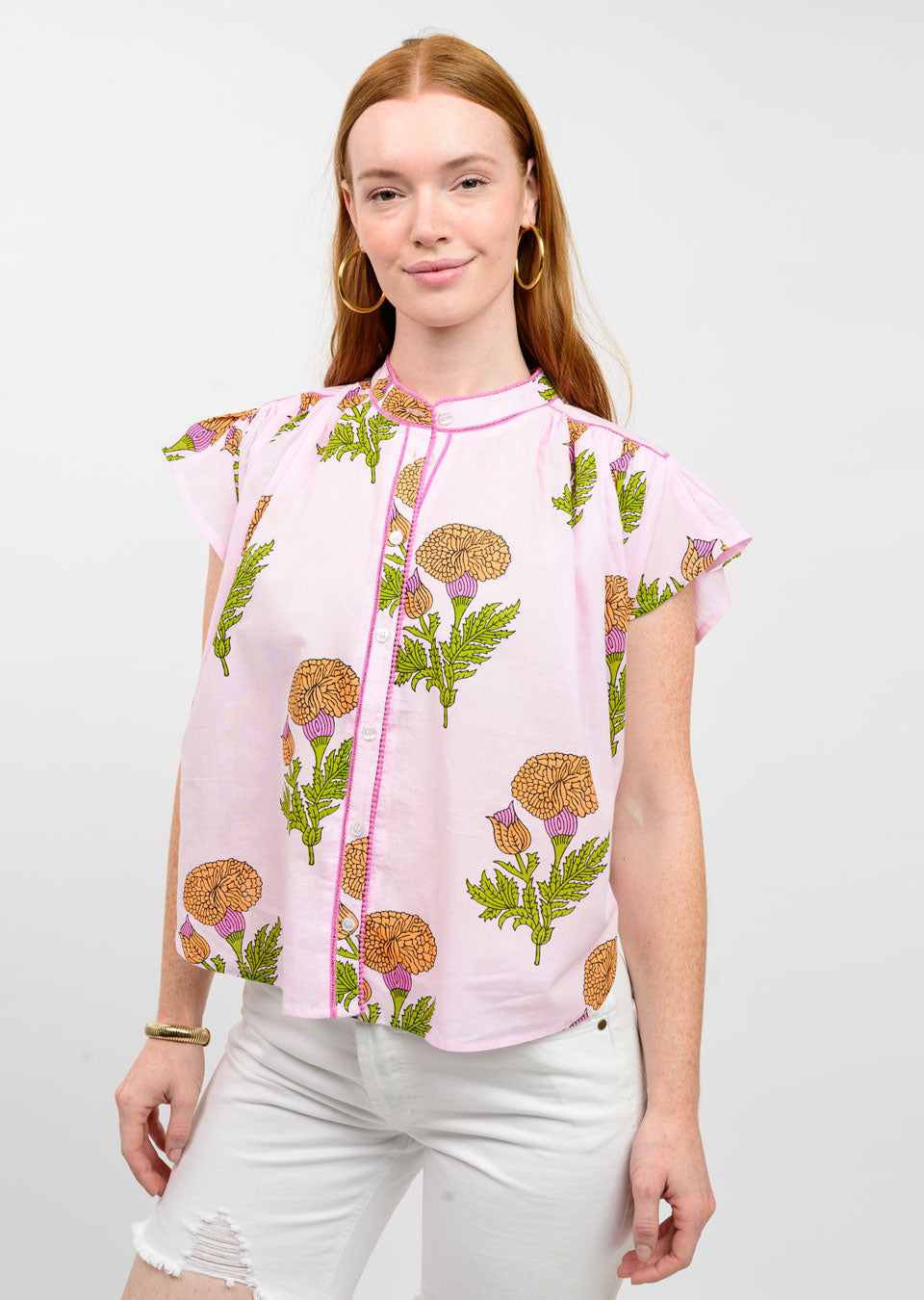 Pink Fem De La Fleur Top