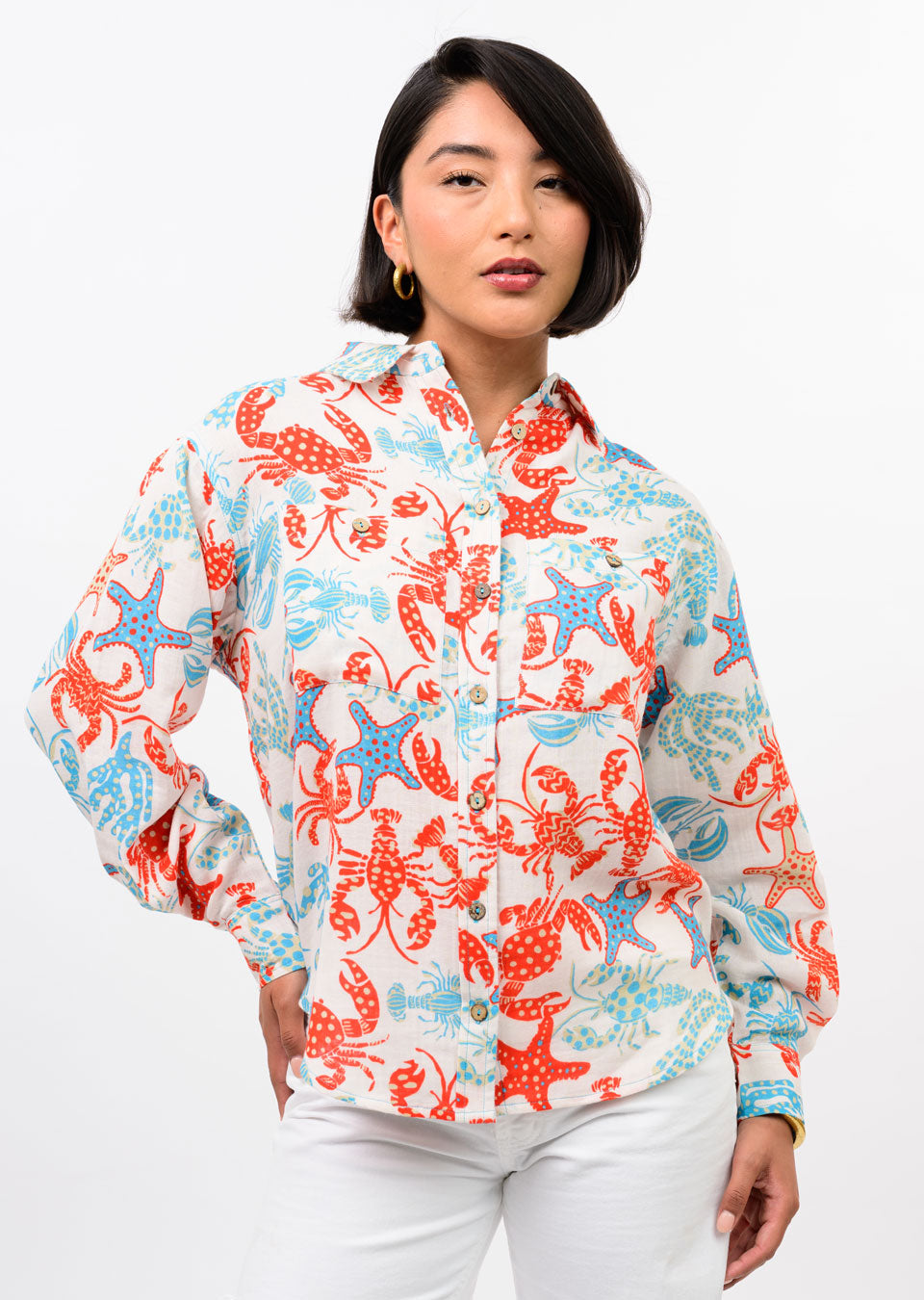 Ivory Gauze Camp Shirt