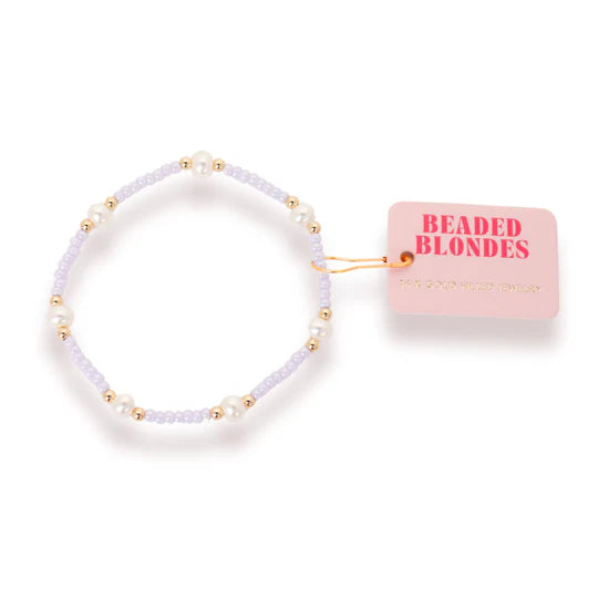 Beaded Blondes: Pastel Lilac Pearl Bracelet