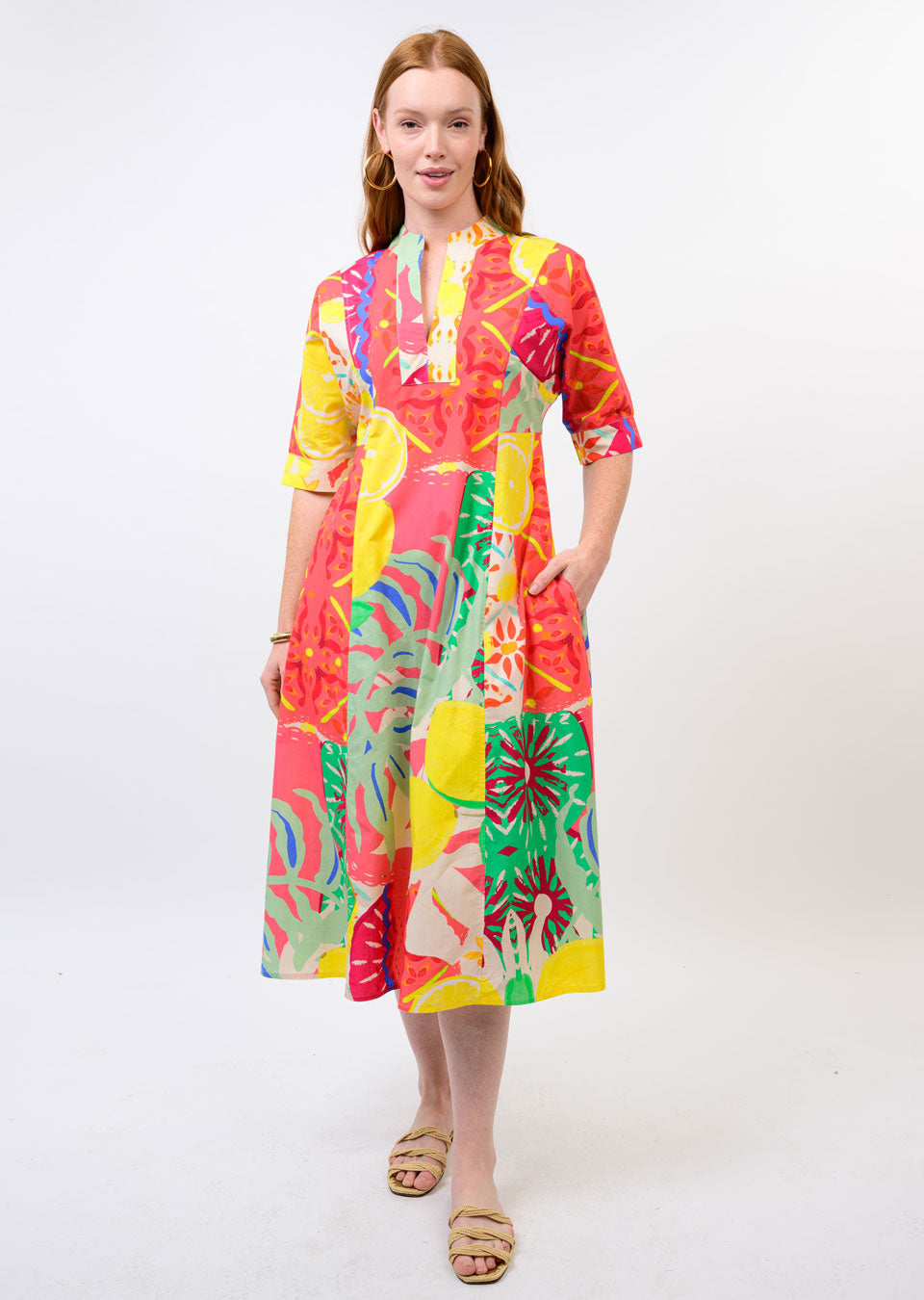 Uncle Frank Multi Summer Print Midi Dress