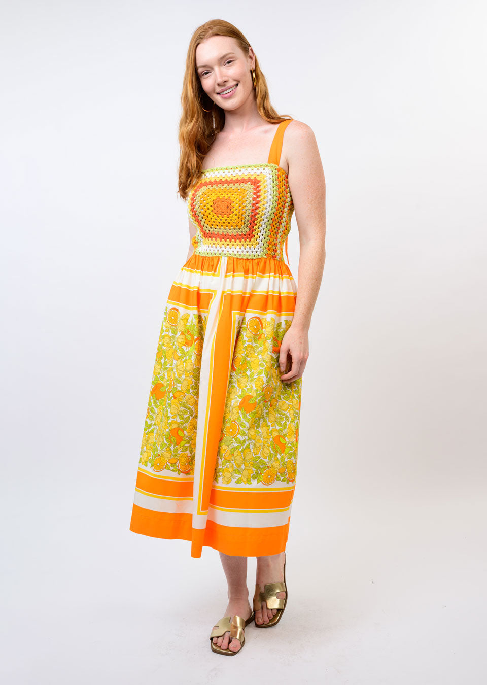 Tangerine Citrus Fruit Dress