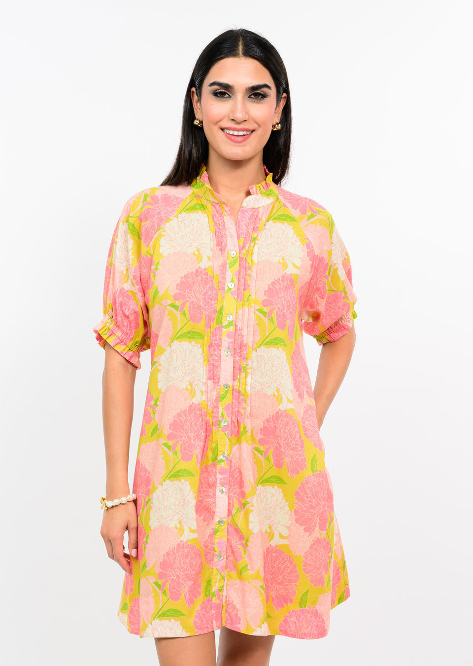Coral Fresh Mums Dress
