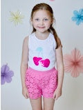 Cherry Crochet Short Set