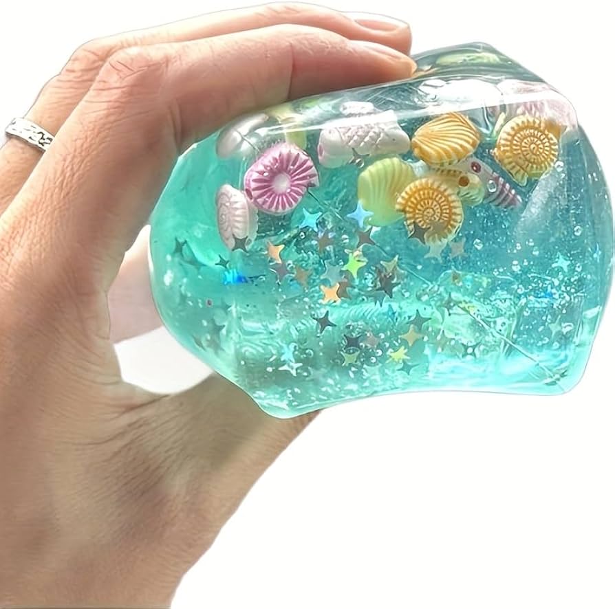 Glitter Confetti Seashell Squishy Squeeze Toy