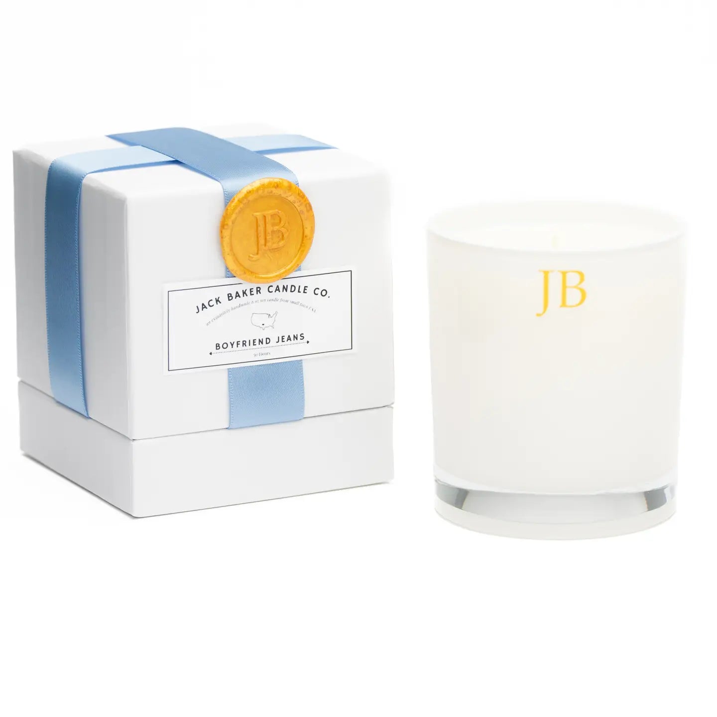 Jack baker Candle Co Boyfriend jeans White Box 10oz