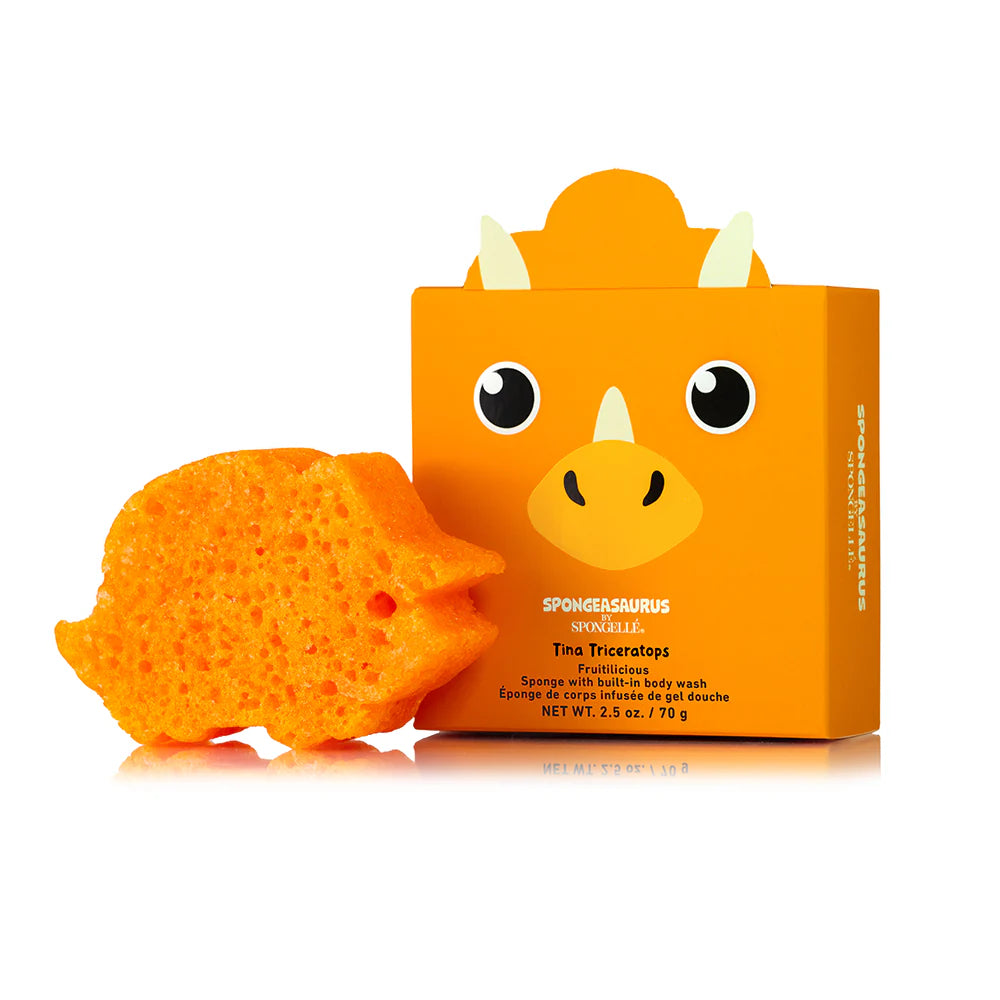Spongelle Tina Triceratops | Spongeasaurus Dinosaur Buffer