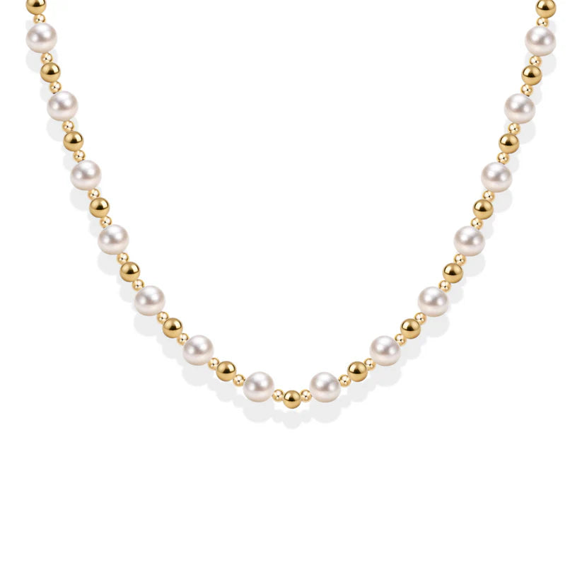 Ashlyn | Gold Filled Beaded Necklace with Pearls