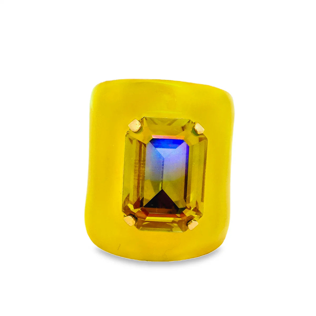 Mini Roddy Ring In Electric Yellow