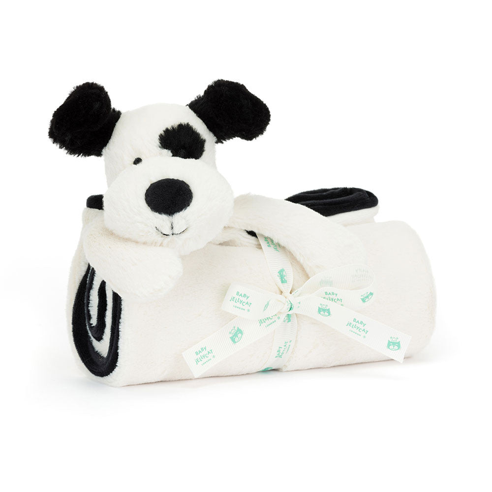 Bashful Black & Cream puppy Blanket