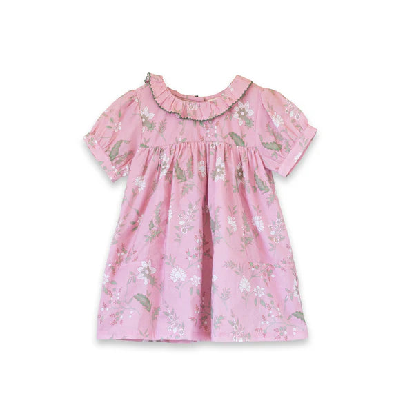Girls Hannah Dress with Flutter Sleeves | Rosewood