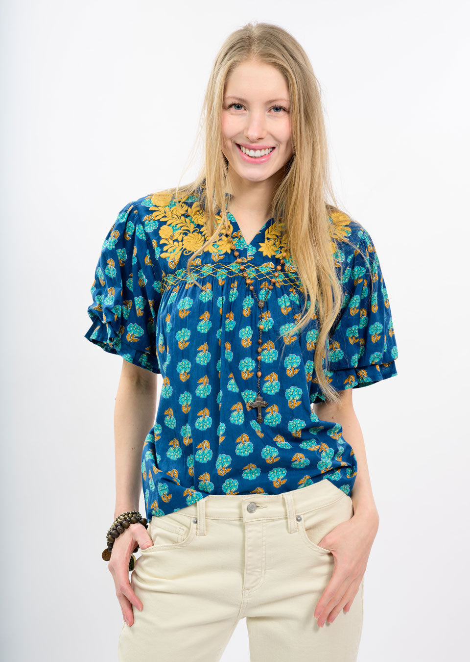 Blue Camilla Top