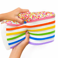 Jumbo Rainbow Sprinkle Cake Slow Rise Squishy Toy