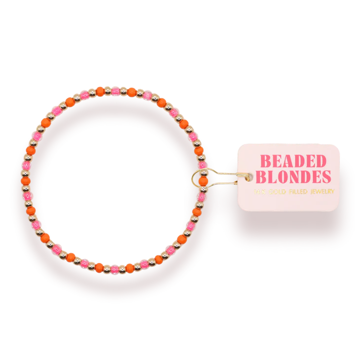 Hot Pink and Orange Demi Bracelet