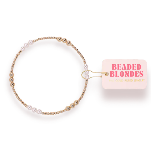 ILY Gold + Pearl Alternating Bracelet
