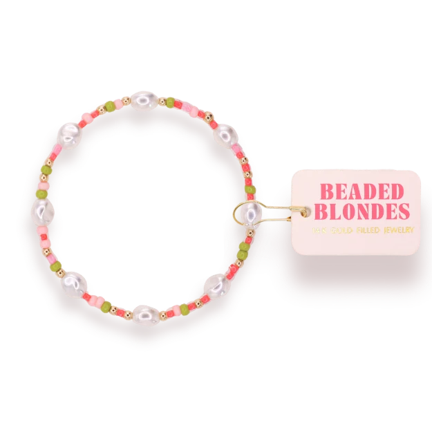 Watermelon Sprinkle Pearl Bracelet