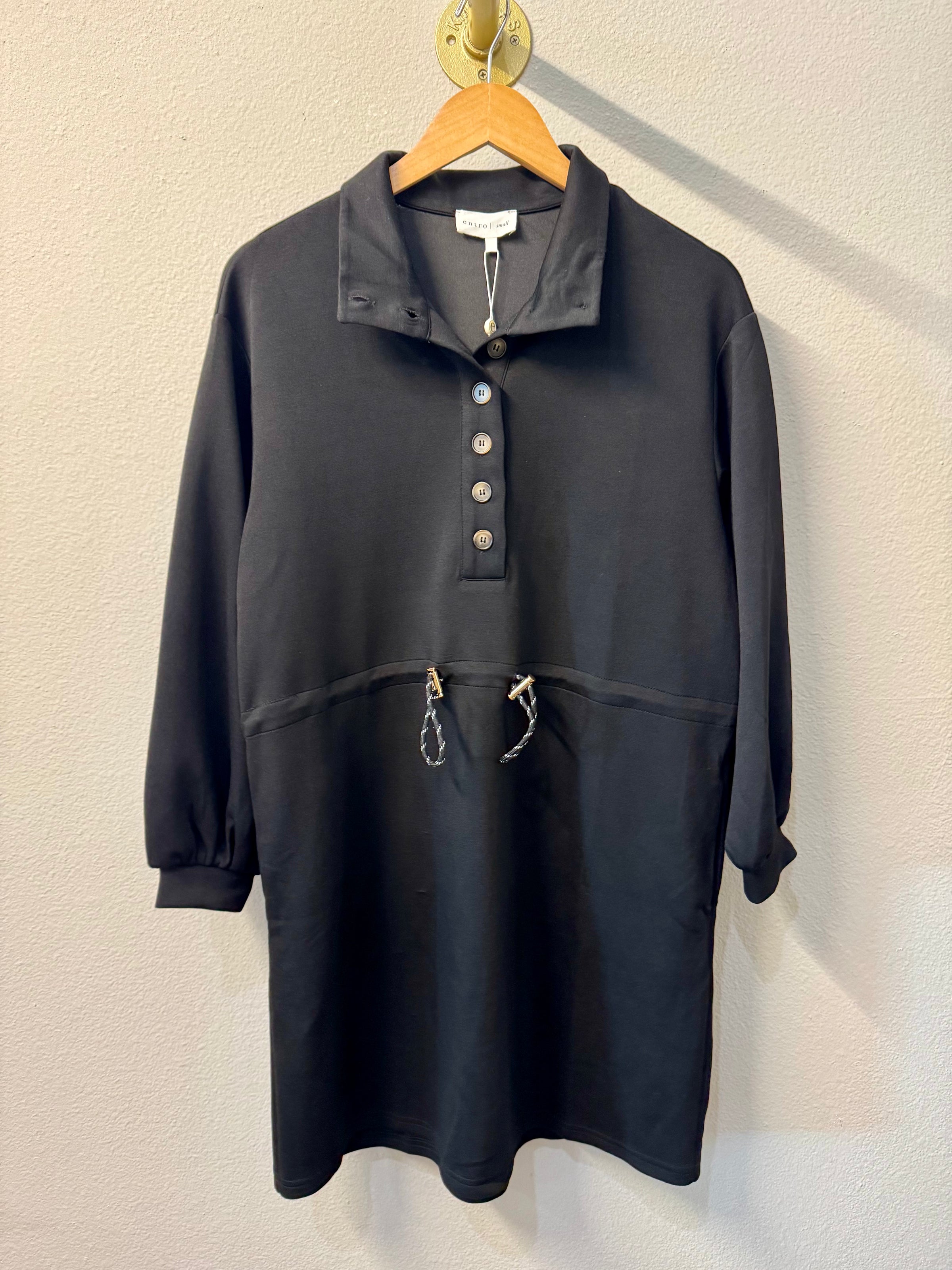 Black Long Sleeve Mini Dress