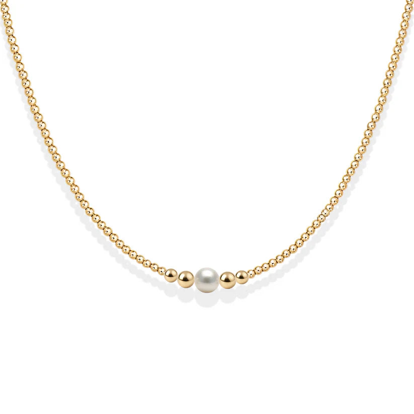 Bara Boheme Jenna Necklace Gold Filled Beaded Necklace
