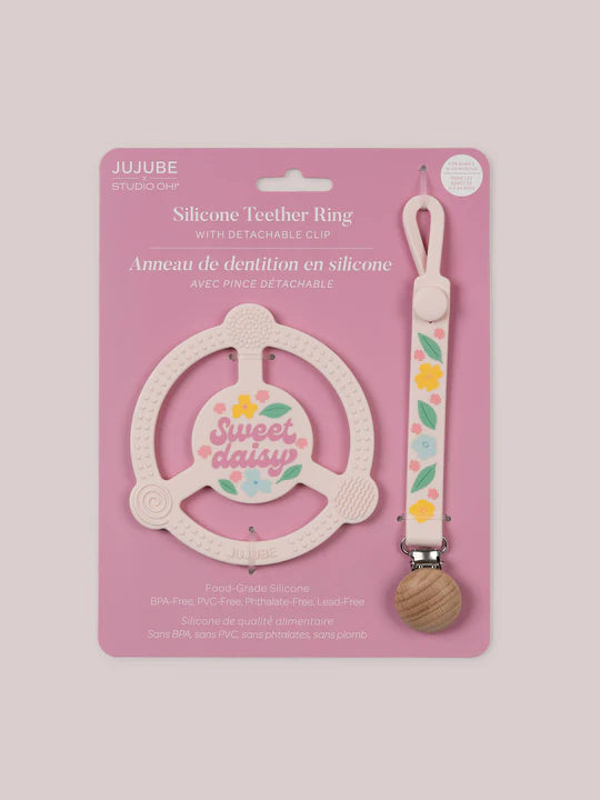 JUJUBE SILICONE TEETHER RING - SWEET DAISY