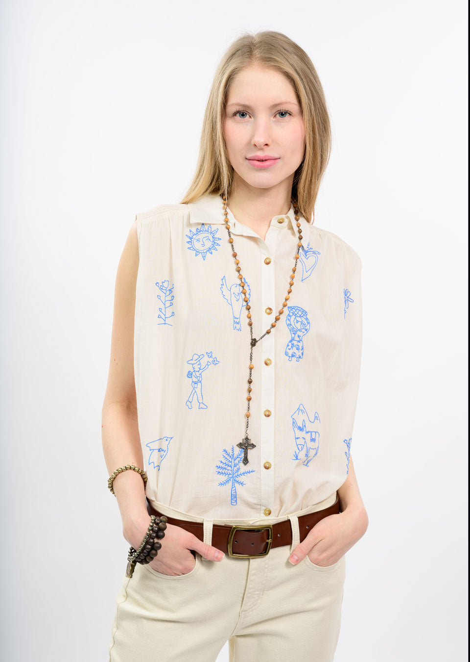 Ivory Milagro Sleeveless Top