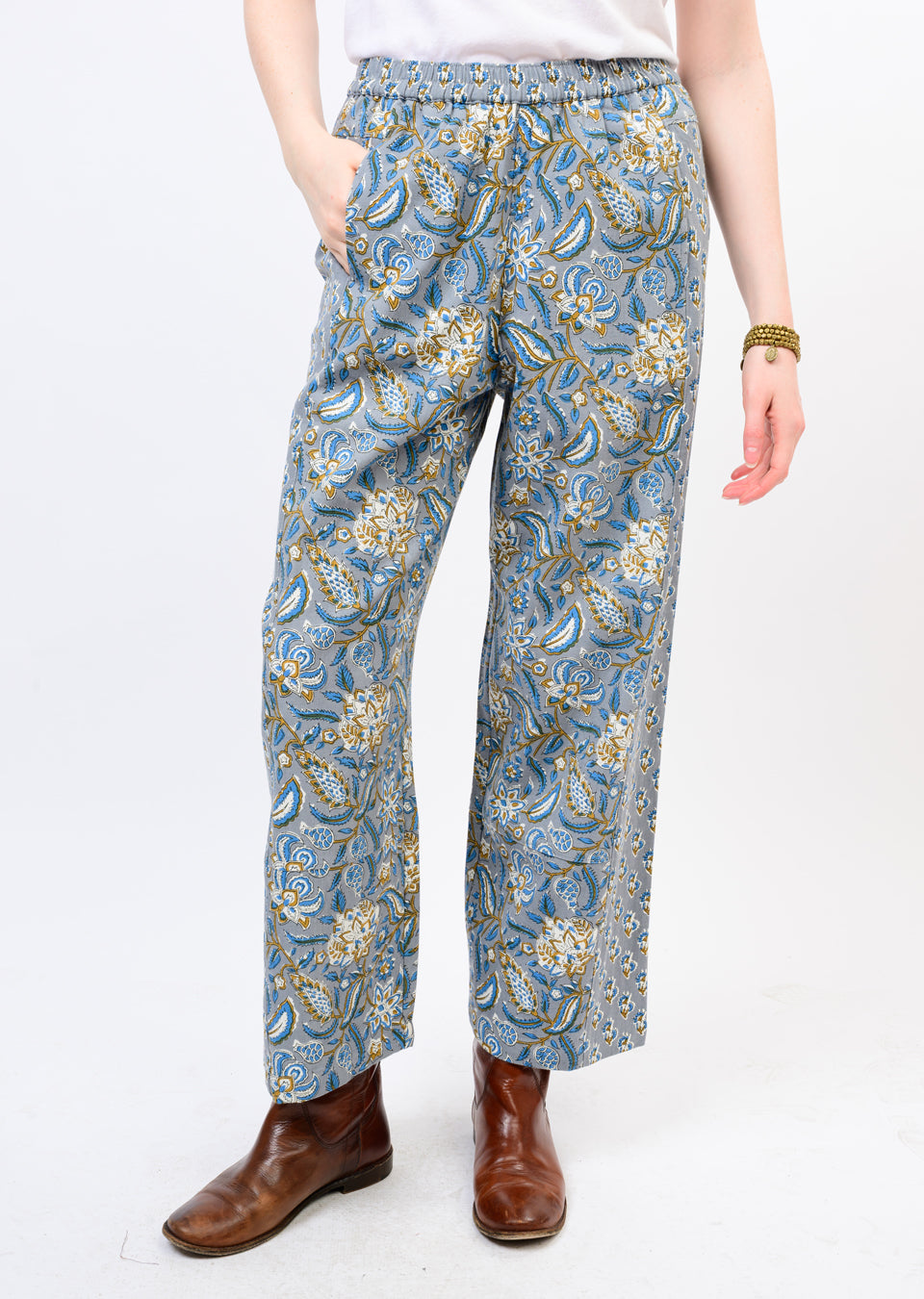 Grey Block Manuel Barrel Pants