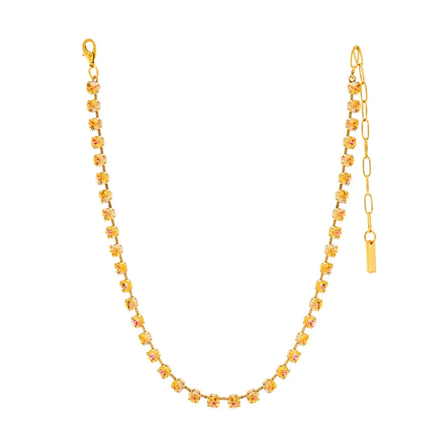 Sarina Necklace in Crystal Brandy
