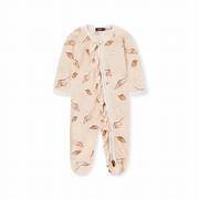 Seashells Bamboo Ruffle Zipper Footed Pajama