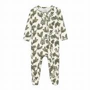 Pine Brushed Ruffle Footed Romper