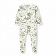 Luxe Stretch Zipper Footed Romper Country Toile
