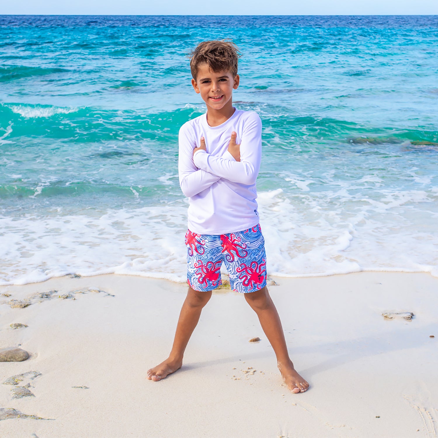 Shade Critters Boys Trunks Octopus/Waves