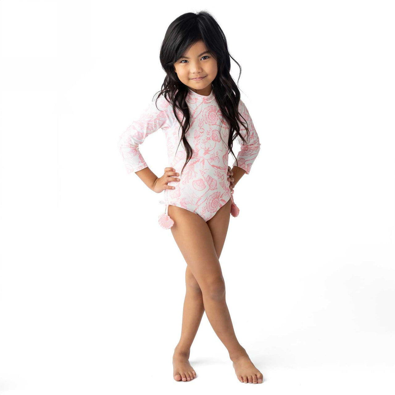 Shade Critter Seaside Toile Girls Long Sleeve